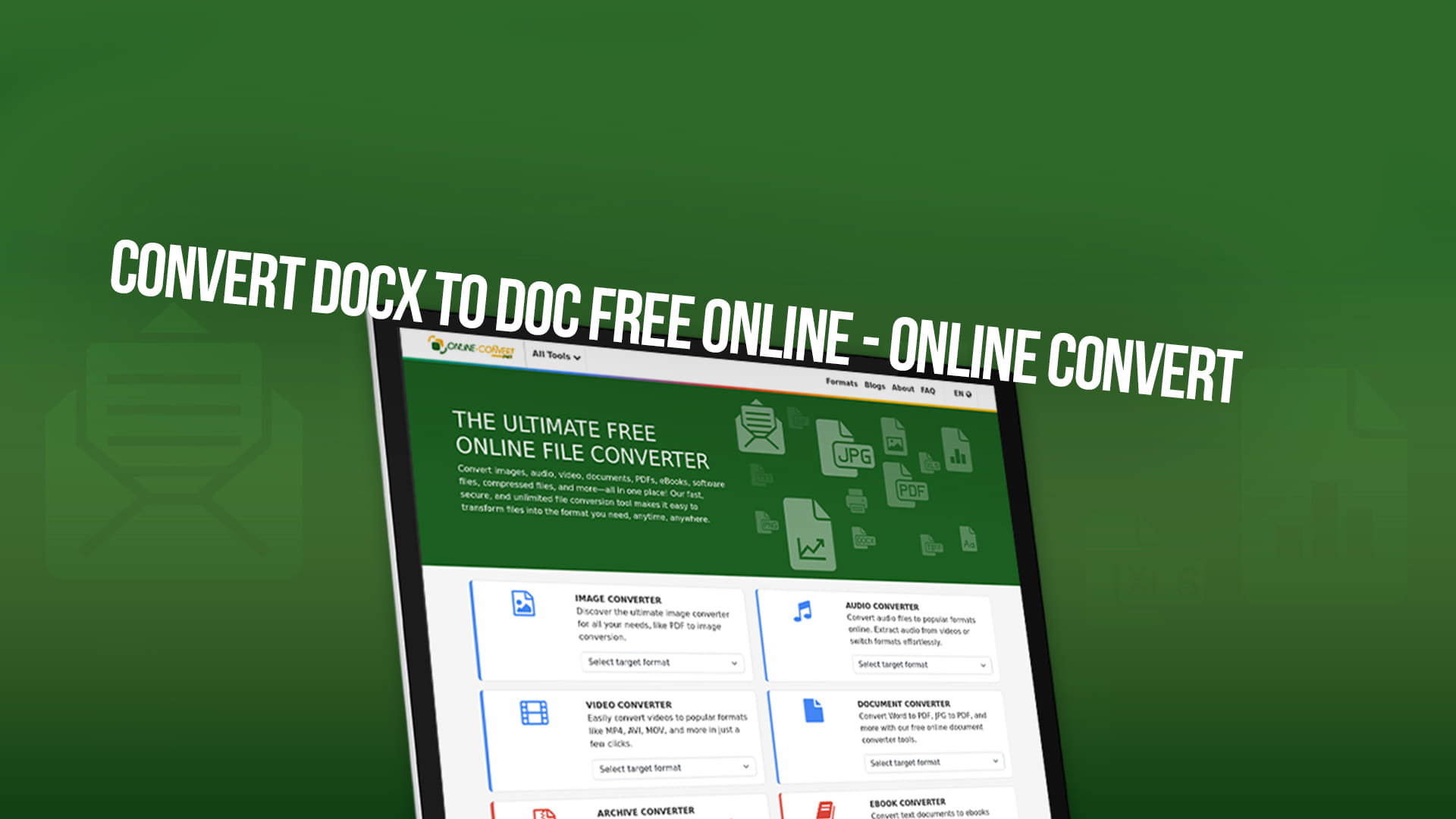 Convert DOCX to DOC Free Online - Online Convert